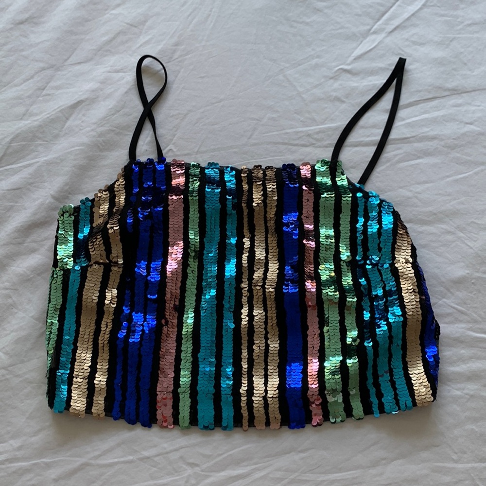 Sequin crop top